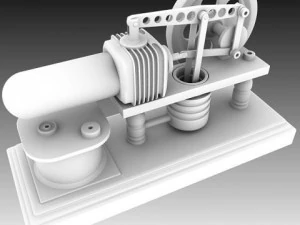 stirling engine 3D Model