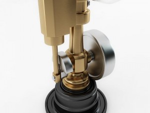 minature wobble steam engine 3D Model