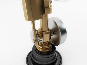 minature wobble steam engine 3D Model