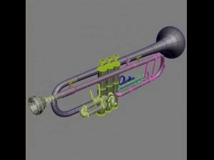 brass musical instrument collection 3D Model
