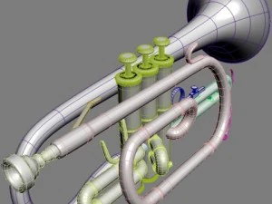 brass musical instrument collection 3D Model