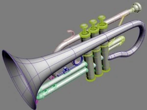 brass musical instrument collection 3D Model