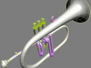 brass musical instrument collection 3D Model