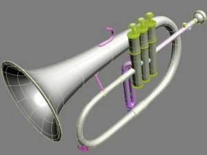 brass musical instrument collection 3D Model