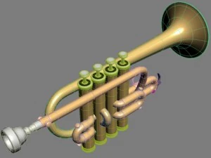 brass musical instrument collection 3D Model