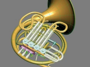 brass musical instrument collection 3D Model