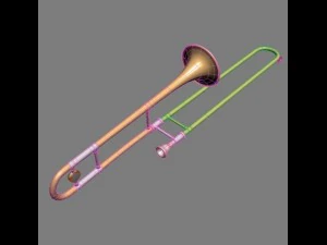 brass musical instrument collection 3D Model