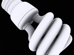 कॉम्पैक्ट फ्लोरोसेंट बल्ब 3D मॉडल