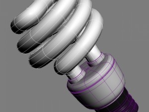 compact fluorescent bulb 3D Model