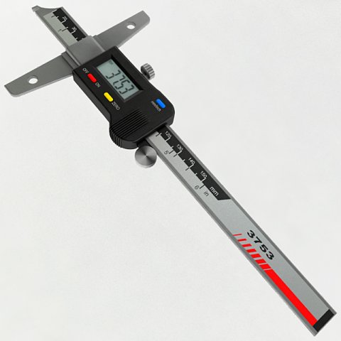 digital depth gauge Modello 3D .c4d .max .obj .3ds .fbx .stl .blend