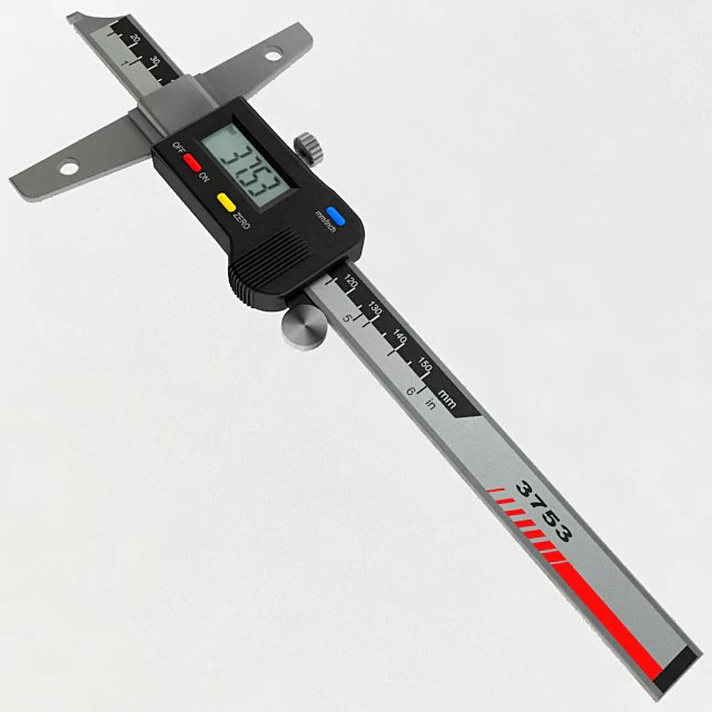 digital depth gauge 3D Model .c4d .max .obj .3ds .fbx .stl .blend