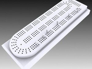cribbage card game board 3D Model