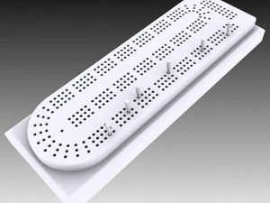 cribbage card game board 3D Model