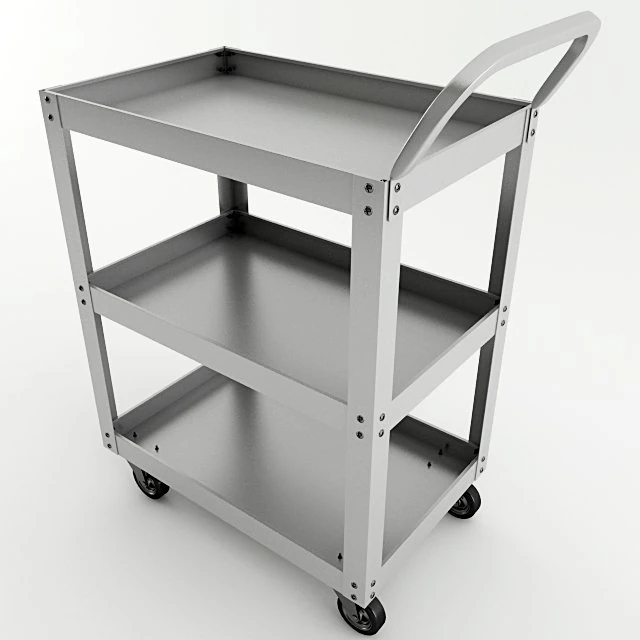 metal cart 3D Model .c4d .max .obj .3ds .fbx .stl .blend