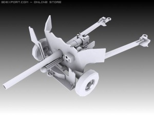 6 pounder 3D Model