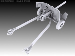6 pounder 3D Model
