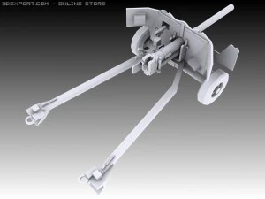 6 pounder 3D Model