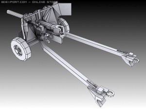 6 pounder 3D Model