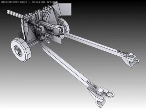 6 pounder 3D Model