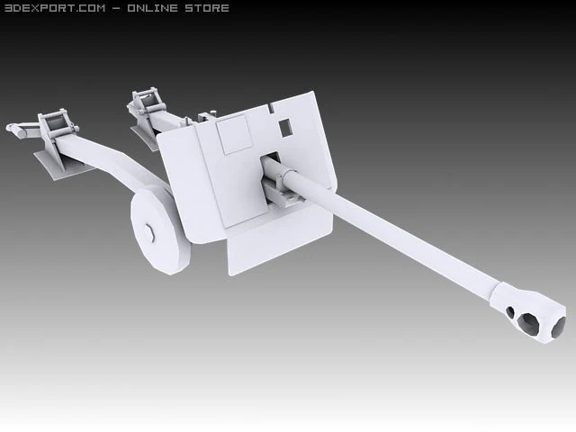 17 pounder 3D Model .c4d .max .obj .3ds .fbx .stl .blend 