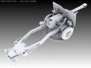 25 pounder 3D मॉडल