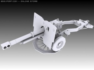 25 pounder 3D मॉडल