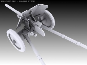 pak 37 with stielgranate 41 Modelo 3D