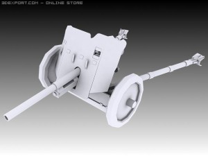 pak 37 with stielgranate 41 Modelo 3D
