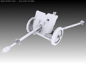 pak 37 with stielgranate 41 Modelo 3D