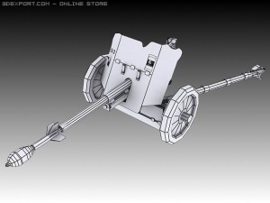 pak 37 with stielgranate 41 Modelo 3D