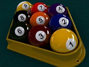 pool ball starter set 3D Model