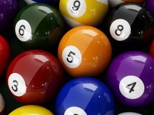 set iniziale di palline da biliardo vray Modello 3D