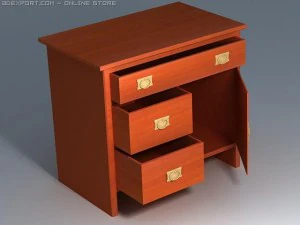 three shelf cabinet 3D Model