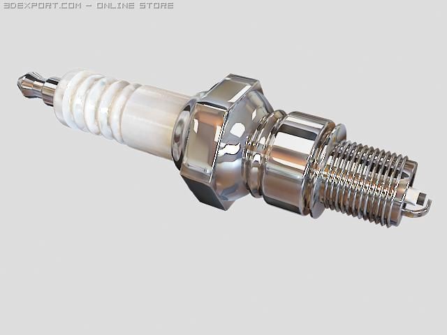 spark plug Model 3D .c4d .max .obj .3ds .fbx .stl .blend 