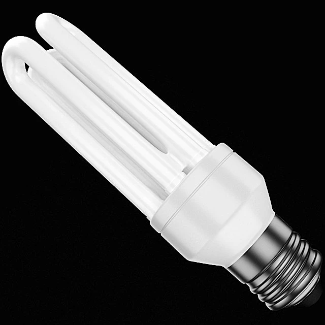 compact fluorescent bulb style 2 3D Model .c4d .max .obj .3ds .fbx .stl .blend 