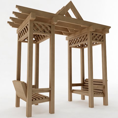 arbor trellis style 2 3D मॉडल .c4d .max .obj .3ds .fbx .stl .blend 