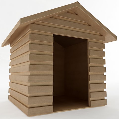 dog house 3D Model .c4d .max .obj .3ds .fbx .stl .blend 