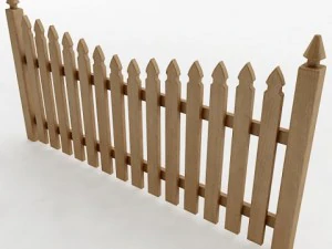 gothic spaced picket fence 3D Model