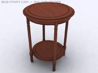 antique round yew table 3D Model .c4d .max .obj .3ds .fbx .stl .blend 