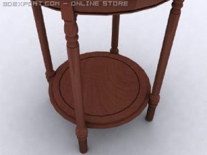 antique round yew table 3D-Modell