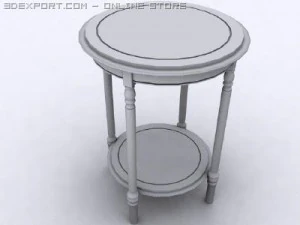 antique round yew table 3D Model