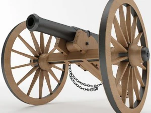 napoleon model 1841 6 pounder 3D Model