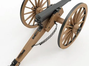napoleon model 1841 6 pounder 3D Model