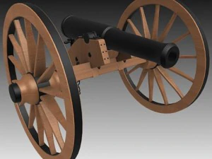 napoleon model 1841 6 pounder 3D Model