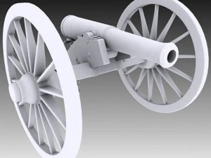 napoleon model 1841 6 pounder 3D Model