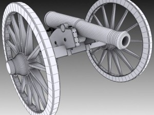 napoleon model 1841 6 pounder 3Dモデル