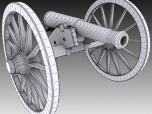 napoleon model 1841 6 pounder 3D Model