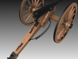 napoleon model 1841 6 pounder 3D Model