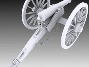 napoleon model 1841 6 pounder 3D Model