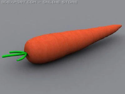 carrot 3D Model .c4d .max .obj .3ds .fbx .stl .blend 